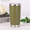 Mugs 20oz Powder Coated Tumbler Car Coffee Mu StainlessSteel Outdoor Portable Cup Double Wall Travel Mu Vacuum Insulated247c L49