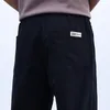 Pantalon masculin d'été mince baggy large jambe décontractée streetwear couleur solide cargo cordon de draw-traque élastique pantalon