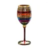 Şarap Gözlükleri Yaratıcı Renkli Çizim Kupa Kristal Goblet Şampanya STEMWARE VODKA Düğün Evi Bar El Drinkware