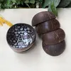 Ciotole fatte a mano cocco a cocco boccia in legno piatto per la casa caramella crea creativa insalata di frutta dessert