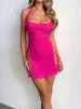 Lässige Kleider sexy für Frauen Halfter Neckkleid Sommer Rückenless High Split Party Mini Cocktail Beach Club