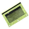 Storage Bags 21X18cm Mesh Double Zipper Pouch Document Bag Waterproof Zip File Folders A4 School Office Supplies Pencil Case