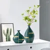 Vasen moderne handbemalte Keramik Vase Wohnzimmer Dekorative Blumenarrangement Wartedroponische Blumen kreative Heimdekoration