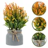 Vases Artificial Potted Realistic Faux Plants Flower Fake Flowers Ornaments Decor Decorations