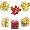 12st/Lot Red Gold Christmas Pendants Christmas Star Heart Tree Ornaments Decorations Xmas Crafts Xmas Party Home Supplies