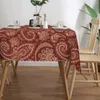 Tavolo panno dorato paisley tovaglie vintage stampato floreale cover rettangolare tovaglia moda per eventi tavoli da pranzo