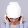 Berets 2024 Prawdziwe norek skórka Zwierzęta Kamena Winter Cap Fash Furt Hat for Lady Dhy18-01