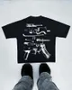 Men's T Shirts American High Street Fashion Machine Gun Alphabet Print Oversized T-shirt For Men Y2k Harajuku Goth Style Casual Shirt