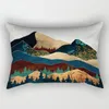 Kussen -Noordse bergen Sunrise Metal Pillowcase Sofa Cover 40 60 Taille Home Decoratie
