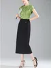 Jupes Femmes High Waited Slim Fit Bodycon Black Jupe 2024 Spring Office Lady Vintage Elegant Split Casual Work Long 93177