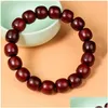 Bracciale di sandalo di sandalo a sangue di perline perle rosarico in legno naturale per uomini e donne drop delivery gioielli braccialetti dhbd0