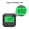 Digital Level Gauge Mini Finder Level Box Base&Backlit LCD Bevel Gauge Inclinometer for Carpentry