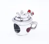 Warm Coco Charm White and Red Enamel 925 Sterling Silver Suitable Charm Beads Bracelet Jewelry 797523ENMX Fashion Gift Charm