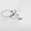 Clusterringe 925 Sterling Silber Smiple Sun Moon Ehepaar für Frauen Liebhaber Fein Schmuckfeier Hochzeit Engagement Accessoires