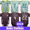 2024 México Seleção Nacional Roupas de bebê Jerseys Rodriguez Araujo G.OChoa E.Sanchez Home Away Futebol camisetas uniformes