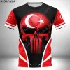 Orgoglioso di Turchia Country Country Coach Counch 3D Stampato T-shirt a maniche corte di alta qualità Summer Neck Round Men Female Female Casual Top Tee-5