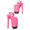 Sapatos de dança Lady 26cm / 10inches patente camurça plataforma de moda salto alto sandálias pólo feminino 017