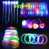 44st LED Light Up Toys Party Glow Accessories For -Finger Lights Halsband Armband Glasögon Hårklipp Birthday Wedding Christmas