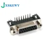 5PCS 흑인 남성/여성 DB15 DB15 D-SUB 직각 이중 행 핀 PCB 마운트 VGA 포트 커넥터 소켓 스크류 너트