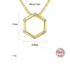 S925 Silver Pendant Necklace Plated 18k Gold Micro Set Zircon Geometric Pendant Halsband Nytt populärt Europa Amerika kvinnor märke CLAVICLE CHAVID NECKLACE JEWELLRY SPC