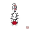 Vente chaude Rouge Series 925 SERRING Silver Strawberry Heart Christmas Pendant Charm Beads Fit Original Pandora Bracelet Diy Bijoux