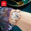 Orologi da polso destino amano eleganti orologi da donna del giappone movimento a specchio taglio prismatico set di braccialetti in acciaio inossidabile impermeabile per donne