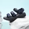 Botlar Altın Deve Erkek Sandalet 2023 Yaz Yeni Moda Gündelik Açık Sport Slip Plaj Ayakkabıları Erkekler İçin Sandia Kalın Alt Terlik