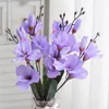 Decorative Flowers 20 Heads Orchid Pography Props Magnolia Flower Household Table Decoration Fake Wedding Bouquet Artificial