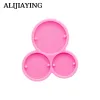 DY1303 Glossy Circle Epoxy Resin Silicone Molds DIY Handmade Charms Mold, Crafts Art Keychain Round Molds, Chocolate Cake