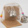 Bênção de Bênção Cartão de Greeting Friends são anjos ornamentos anjos do seu lado Silver Bells Crafts Friends Lovers pendurados pendentes