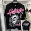 T-shirts Hellstar Mens Women Designer Cottons Tops T Shirt Man S Casual Shirt Luxurys Clothing Street Clothes Tees 850248521