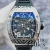 Horloges Designer horloges Mechanische polshorloge Zwitserse beweging Tourbillon polshorloge RM Diamond tactische pols Mechanische RM010 ingelegde diamo