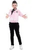 Grease Cosplay Costume The Pink Ladies Gang Girl Kurtar Kids Retro Fancy Cheerleader Jacket Halloween Carnival Party Cloth