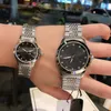 2024 Brand Quartz Wrist Watch for Women Girl 3 Dials Crystal Style Metal Steel Band Watches Diamond Face Gold rostfritt stål Strap Watch Automatisk mekanisk handled