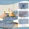 10pcs Voile Cheesecloth Table Runner Runner Semi-Sheer Gaze Dining Table Decoration for Wedding Party Wedding Arch Drapeing Fabric 240325