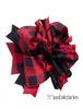 5 -stcs Buffalo Plaid Bows Christmas Hair Bows with Clips Plaid Kids Girls Princess Handmade6232476