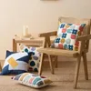 Coppi di ricamo a cuscino moderno dot colorati moderni artistico filo geometrico in cotone trapuntato divano sedia da letto coussina