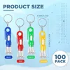 Keychains 100pcs Mini Keychain Bulk Set per bambini Colori assortiti Torcia Torcia Torcia Torcia Funzione per il campeggio LED CAMPAGGIO KIT