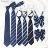 Nekbladen blauwe tie academie stijl jk luie man geen tie shirt accessoires gestreepte bachelors jurk stroptie vrouwelijke handbind mannelijk dkq