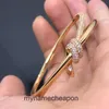 Designer de alta qualidade para a pulseira de nó Tifancy / Gold High Edition com Sterling Silver Bated 18k Rose Inclaid Diamond Bracelet para homens e mulheres Original 1to1