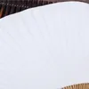 装飾的な置物4pcs白い竹のファン空白の紙ラウンド家庭用品