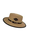 Letnie czapki dla kobiet szerokie brzegi zwykłe plażowe słomki słomy blok przeciwsłoneczny zabezpieczenie UV Panama Bow Cap240409