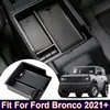 Car Accessoires Center Console Storage Box obere untere Schicht für Ford Bronco 2021+ Organizer Insert Tably Armlast Storage Box