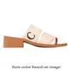 Top Fashion Designer Womens Platform Sandals White Black Pink Olive Beige Slippers Woman Flat Slides Low Heels Beach Shoes Size 36-42