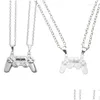 Colliers pendentifs Collier de contrôleur de jeu aimant 2x pour couple assorti féminin ami amitié bijoux drop livraison pendentif pendentif otcpl