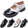 Кроссовки мальчики кожаная обувь детские кроссовки для мальчиков девочки Slipon Casual Formal Flats Свадебная вечеринка металлическая ребенок 2022 весна лето