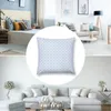 Kudde blekblå och vit quatrefoil mönster kast soffa täcker rektangulärt täckning