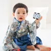 秋の新しい着物新生児服日本語スタイルキッズロンパースパジャマローブバスローブユニフォーム幼児服a591