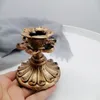 Kerzenhalter Vintage Candlestick Taper Harzhalter Retro Bronze Antike Blumen dekorative Stöcke für