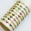 Charm Armbänder 10 Stück Kristall Herzarmband Valentinstag 18K Gold Plated Perlen Ketten Mode Schmuck 40001
